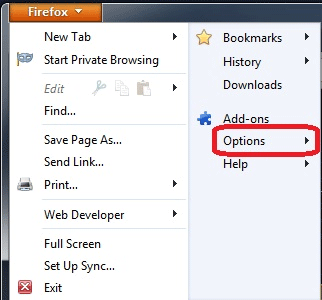 Firefox Options